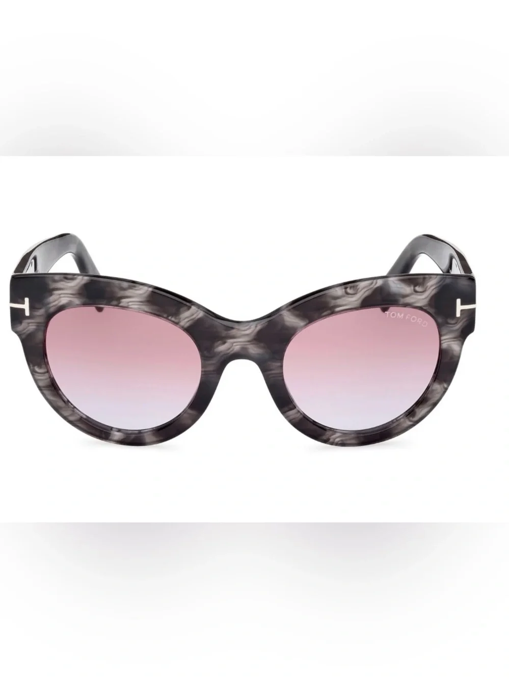 Tom Ford Marbled Gray Cat-Eye Sunglasses with Pink Gradient Lenses Tom Ford Marbled Gray Cat-Eye Sunglasses with | Mercari main image 2